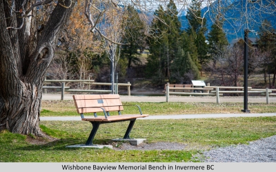 Wishbone Bayview Memorial Bench in Invermere BC