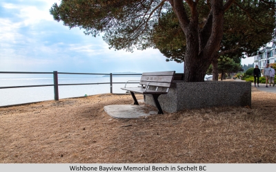 Wishbone Bayview Memorial Bench in Sechelt BC-2